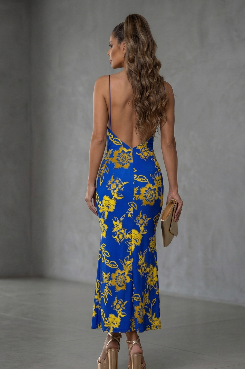 Vestido Largo Betania Azul