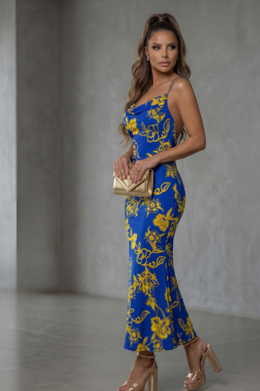 Vestido Largo Betania Azul