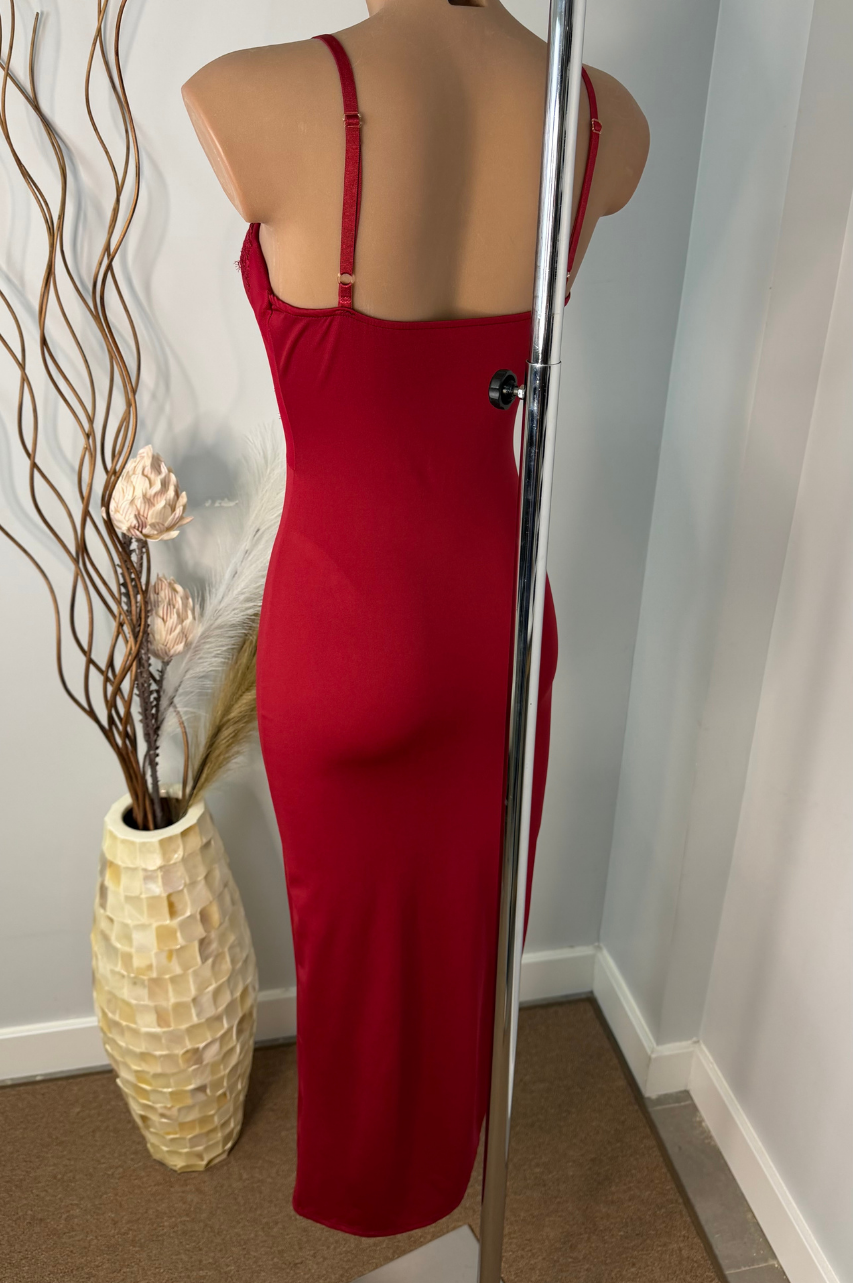 Vestido Midi Julia Burdeos