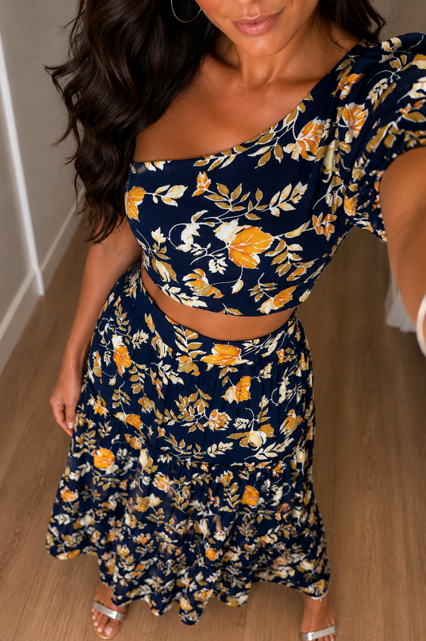 Conjunto Lívia Marino de falda Larga y Top