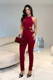 Norkys Mono Largo Vino sin mangas con detalle en la cintura