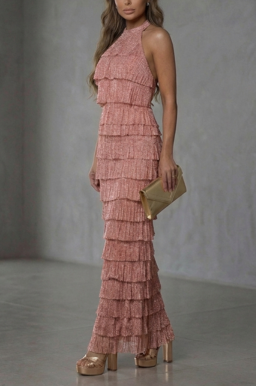 Vestido Largo Ofelia Rosado