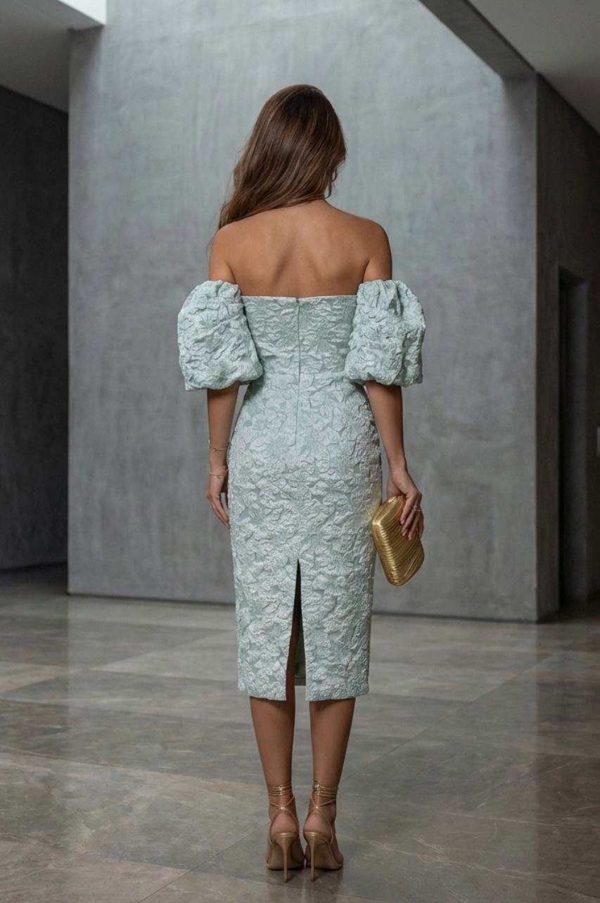 Vestido Midi Caetana Verde Menta