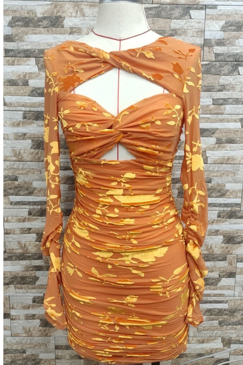 Vestido Corto Gemma Naranja