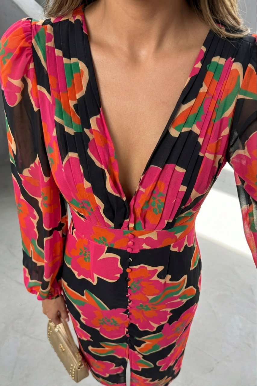 Vestido Midi Maya Fucsia