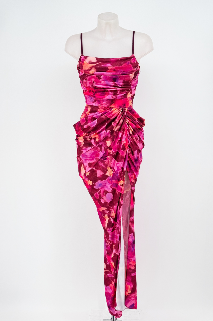Vestido Largo Mila Fucsia