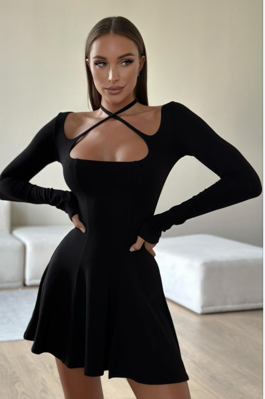 Vestido Corto Camila Negro