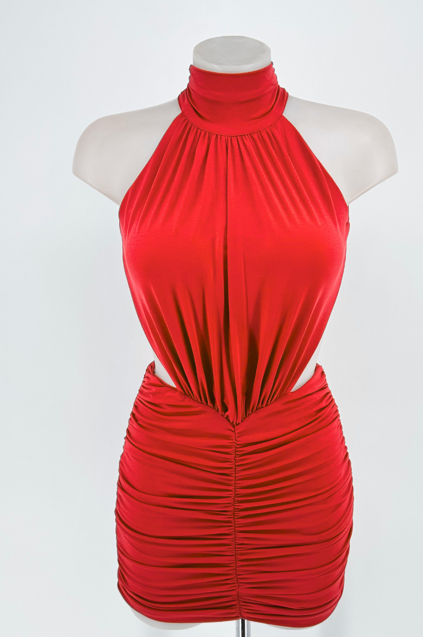 Vestido Vania Rojo Espalda Descubierta