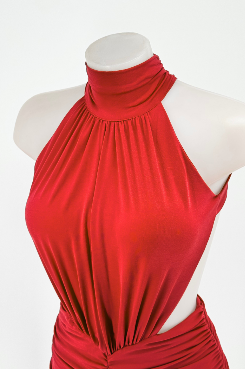 Vestido Vania Rojo Espalda Descubierta