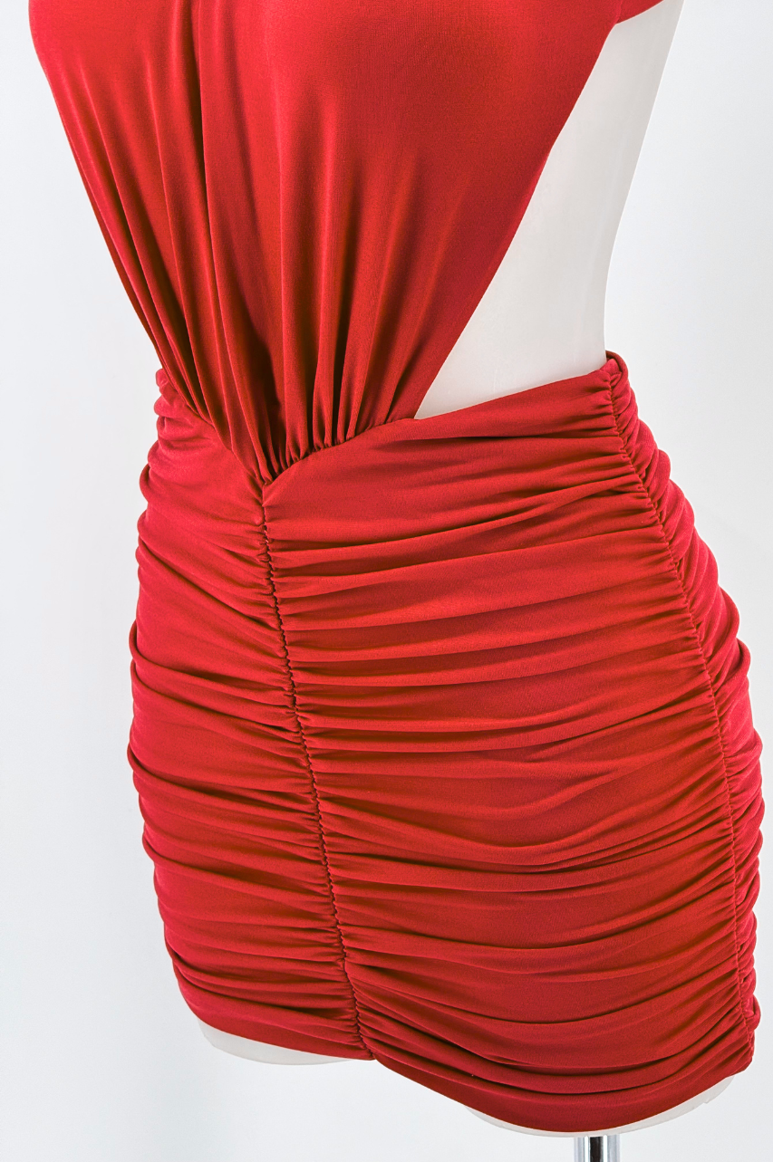 Vestido Vania Rojo Espalda Descubierta
