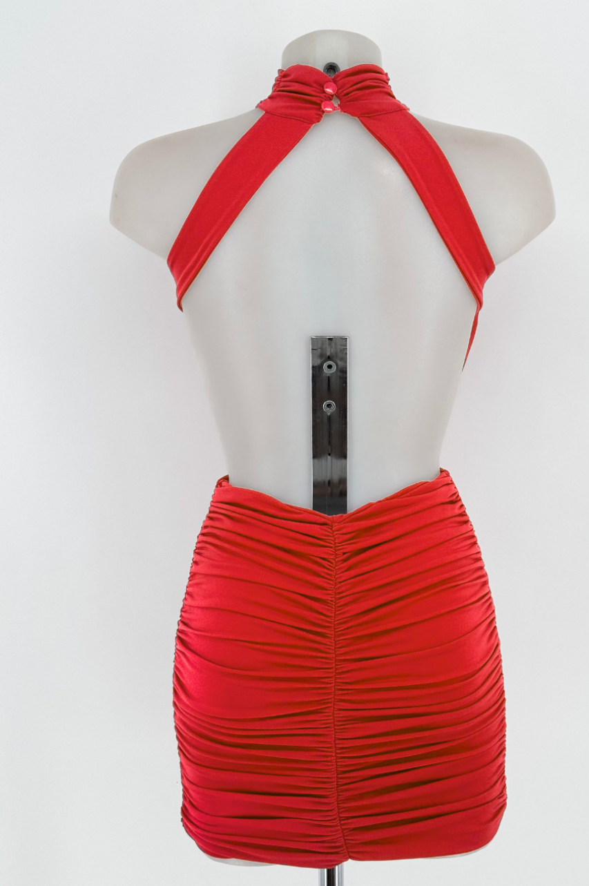 Vestido Vania Rojo Espalda Descubierta
