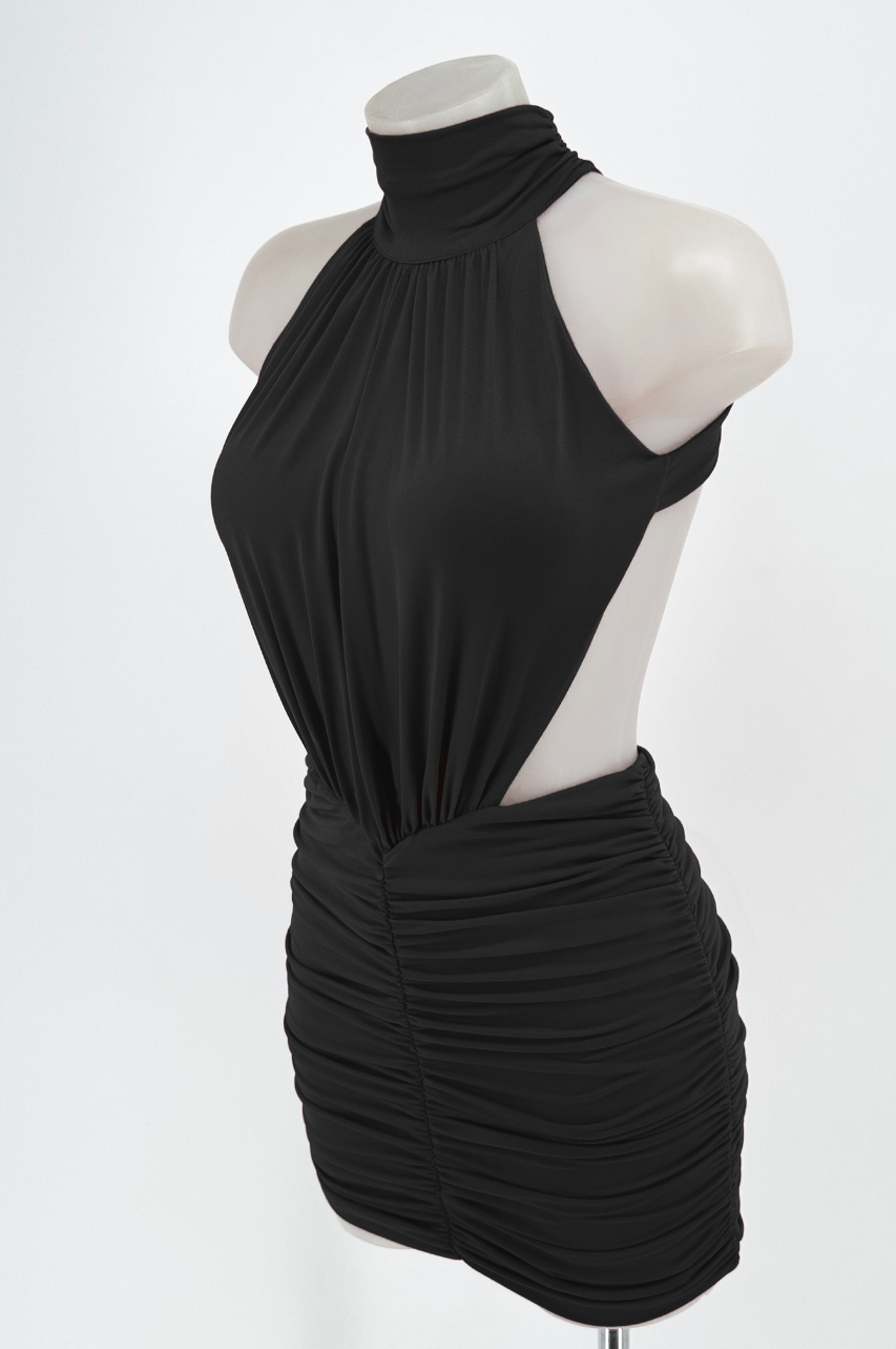 Vestido Vania Negro Espalda Descubierta