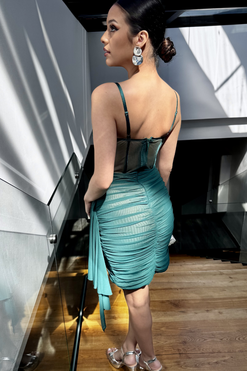 Vestido Esmeralda de Tul Color Verde