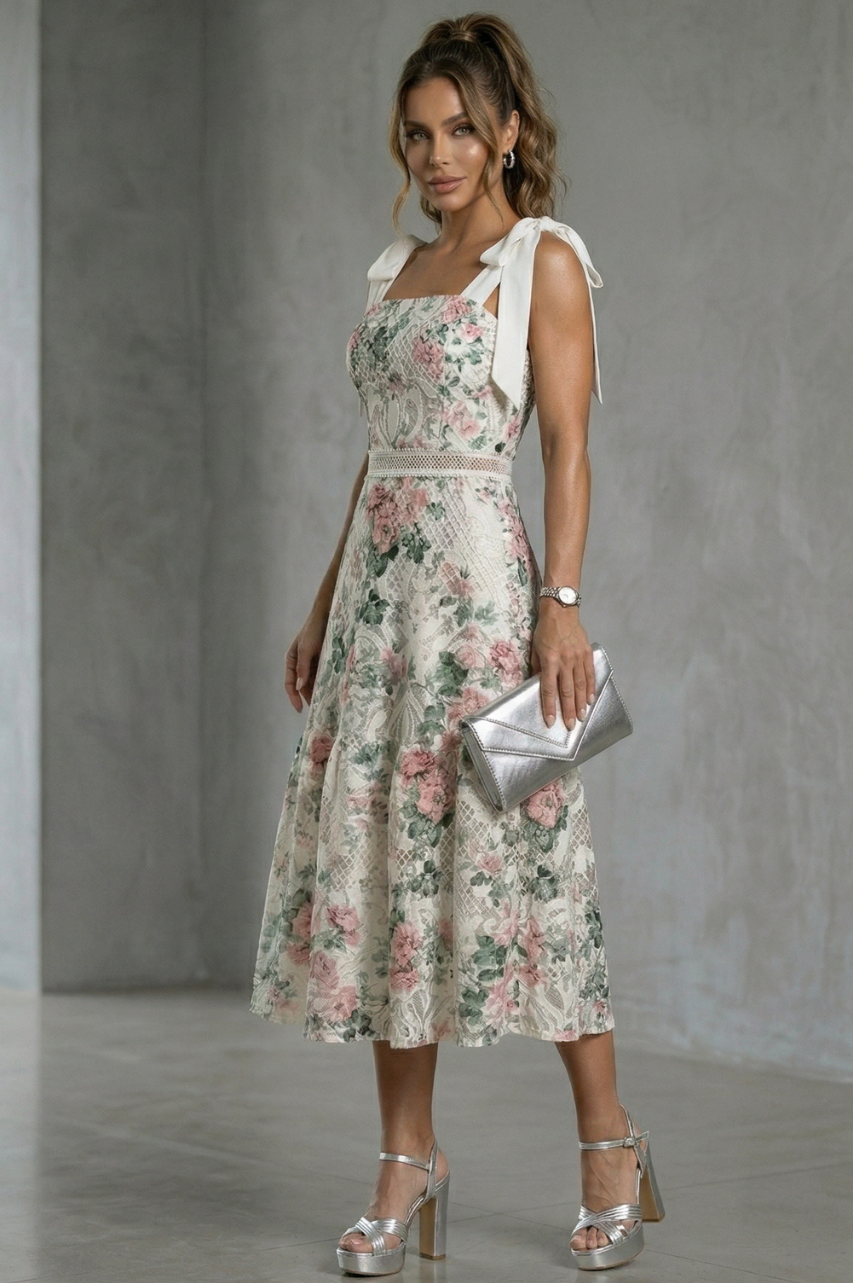 Vestido Midi Celina Estampado