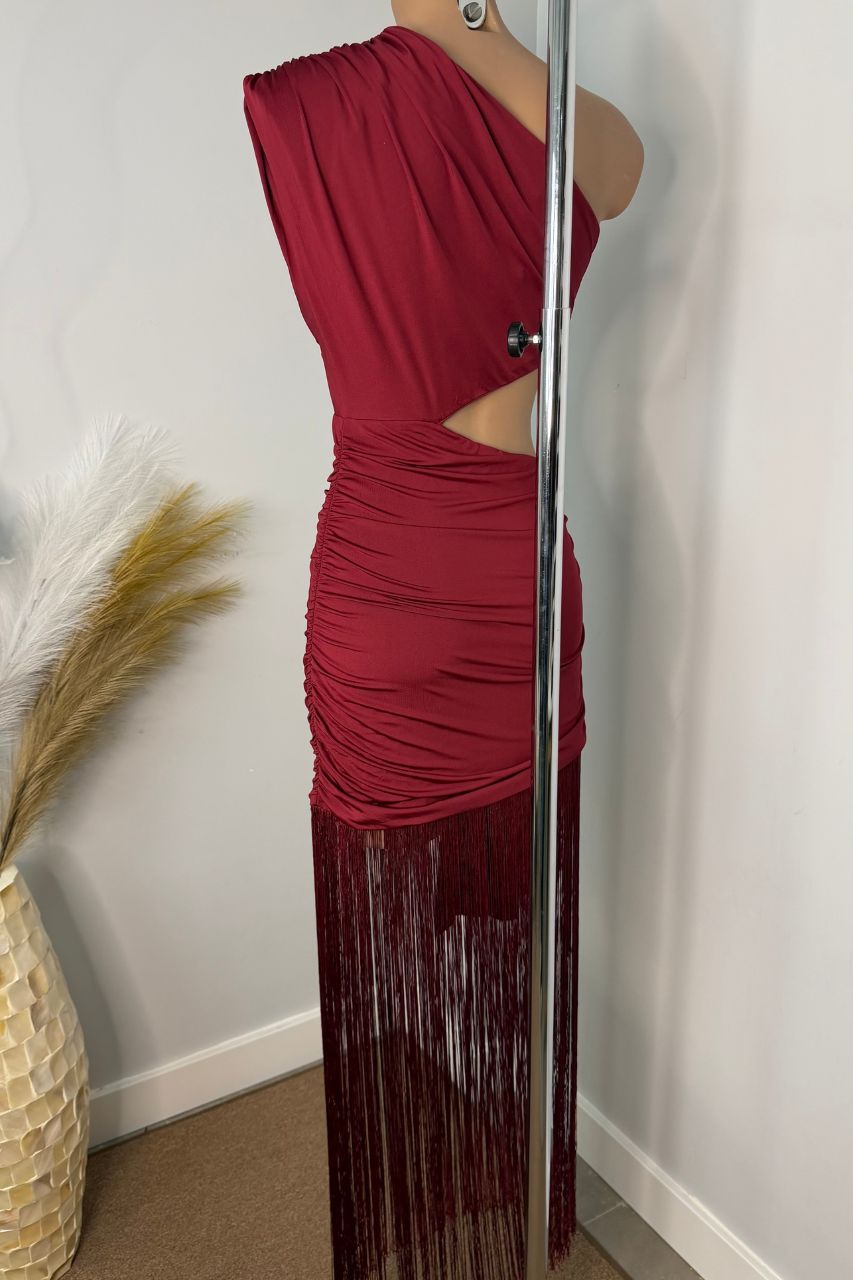 Vestido Largo Lucila Vino