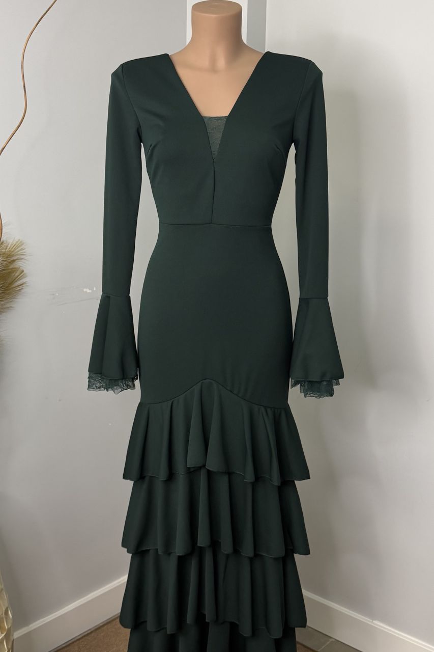 Traje Flamenca Teresa Verde