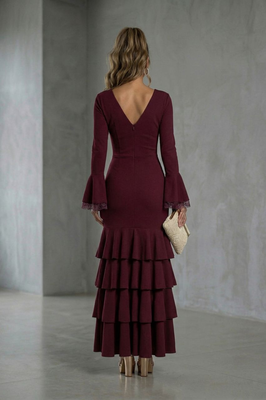 Traje Flamenca Teresa Vino
