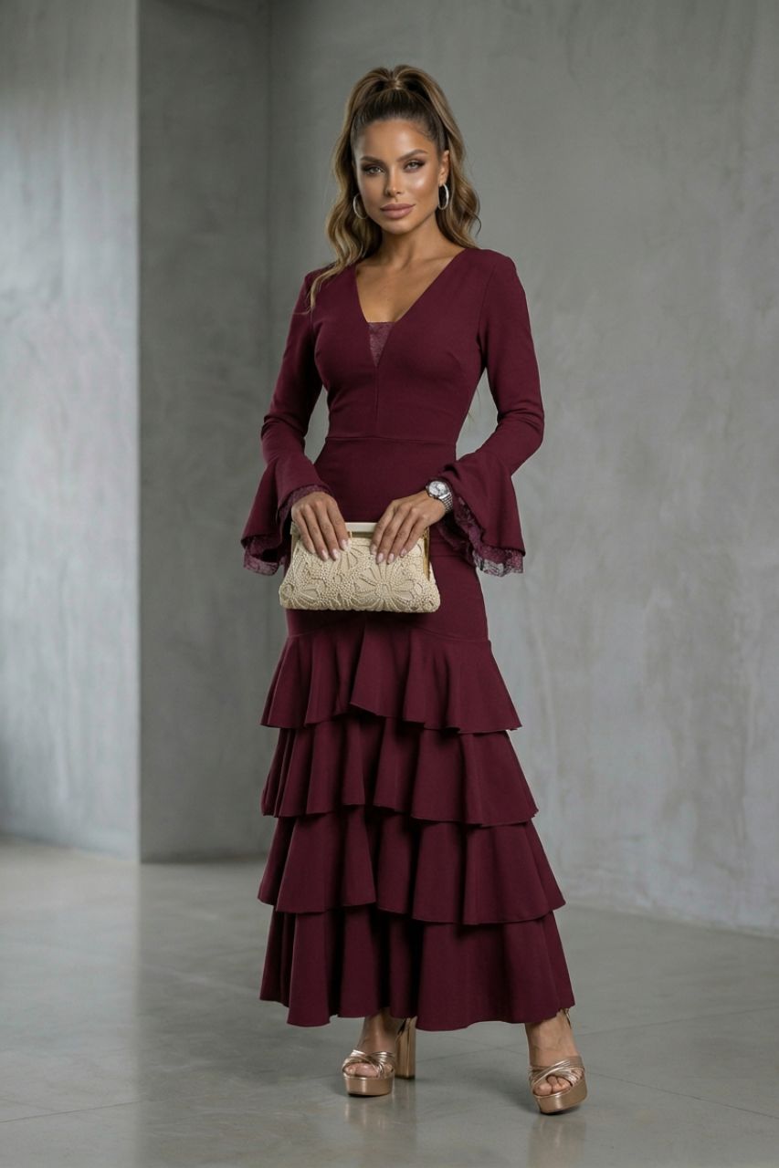 Traje Flamenca Teresa Vino