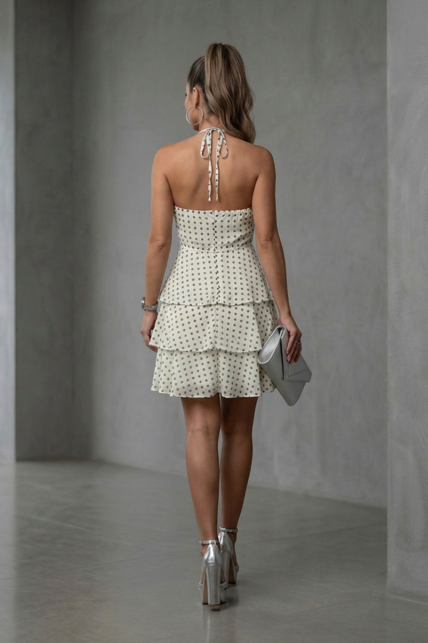 Vestido Corto Beatriz Crema