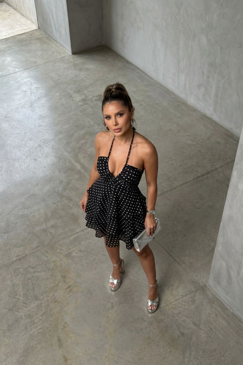 Vestido Corto Beatriz Negro