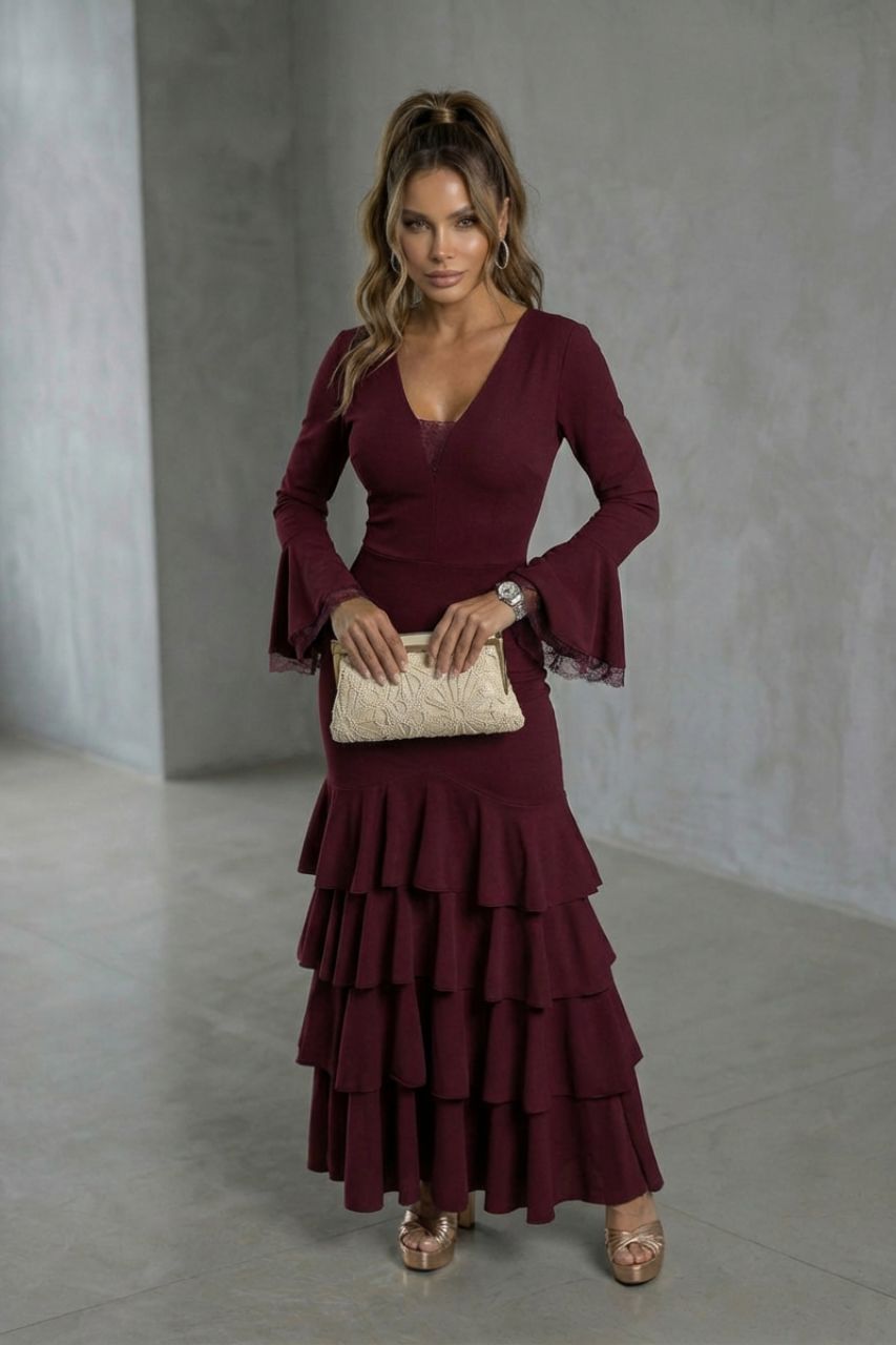 Traje Flamenca Teresa Vino