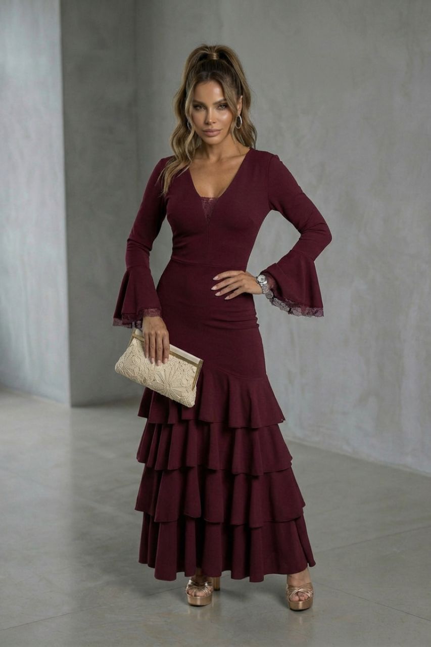Traje Flamenca Teresa Vino
