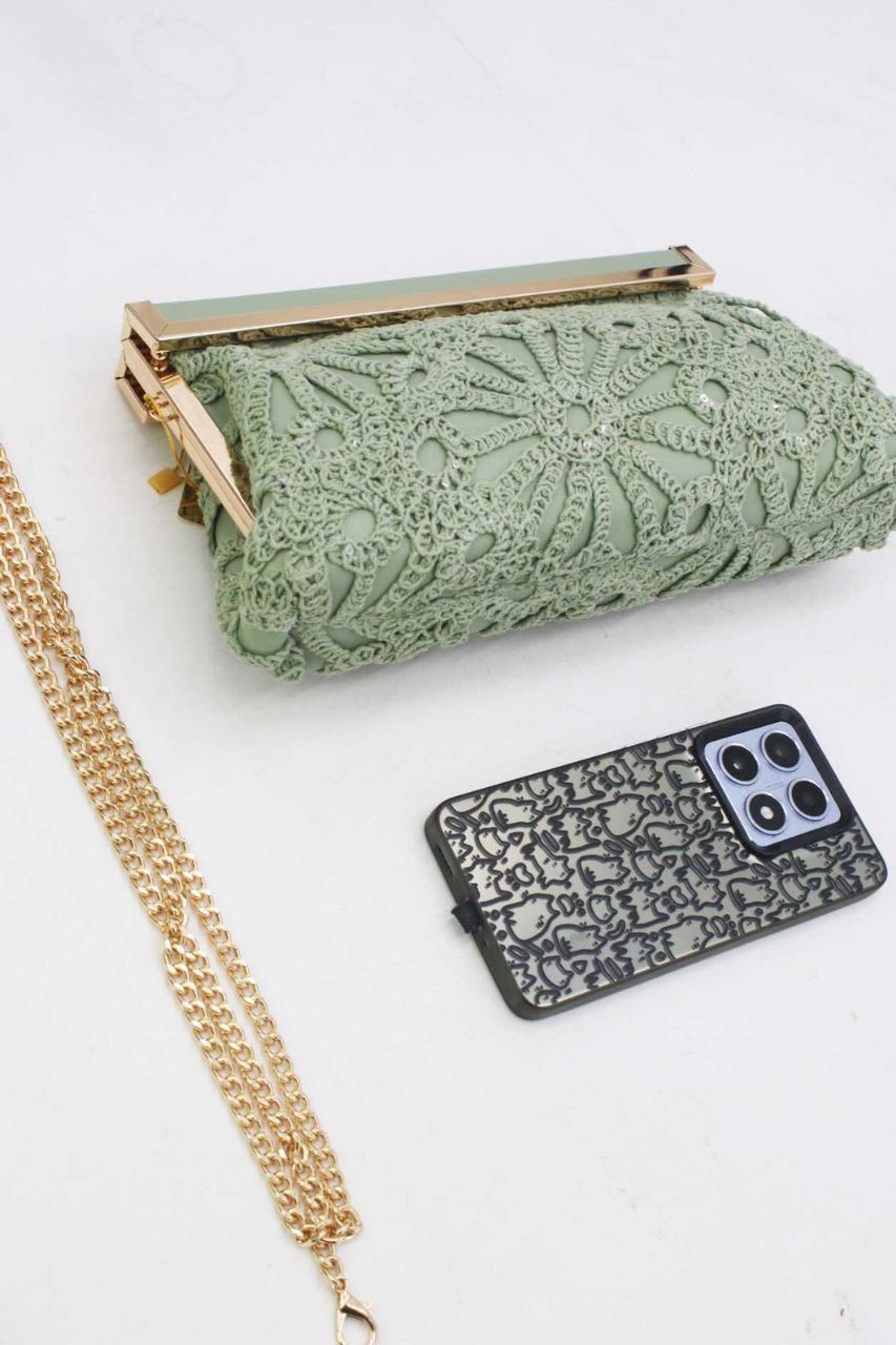 Bolso Clutch Jennifer Verde