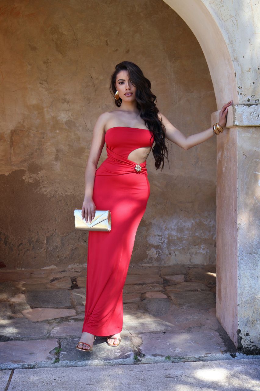Vestido Largo Sonia Rojo