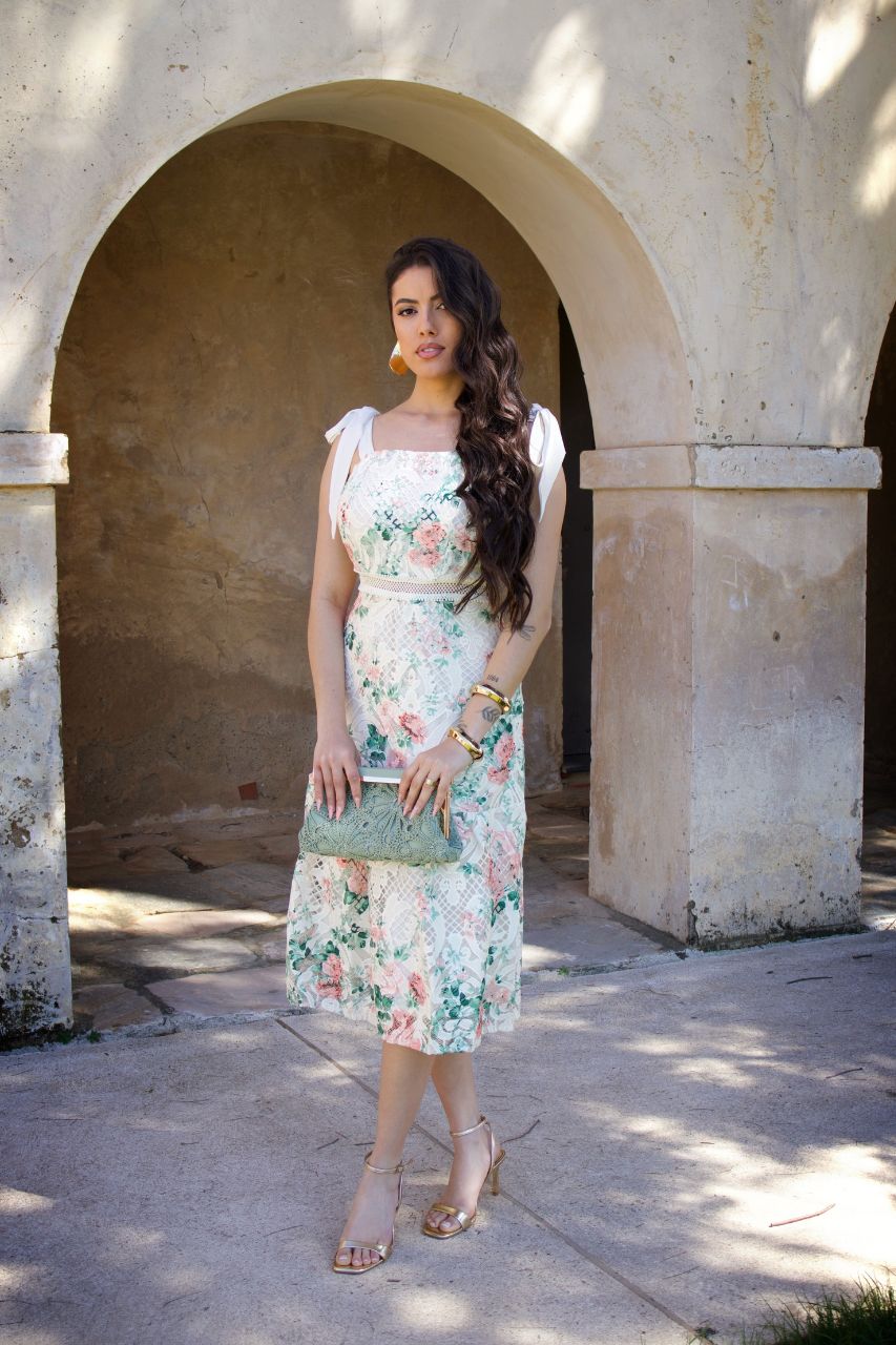 Vestido Midi Celina Estampado