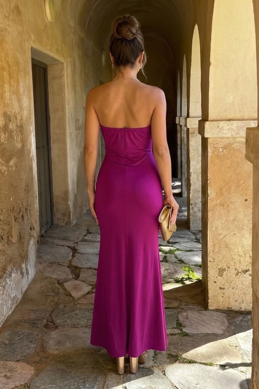 Vestido Largo Liliana Buganvilla