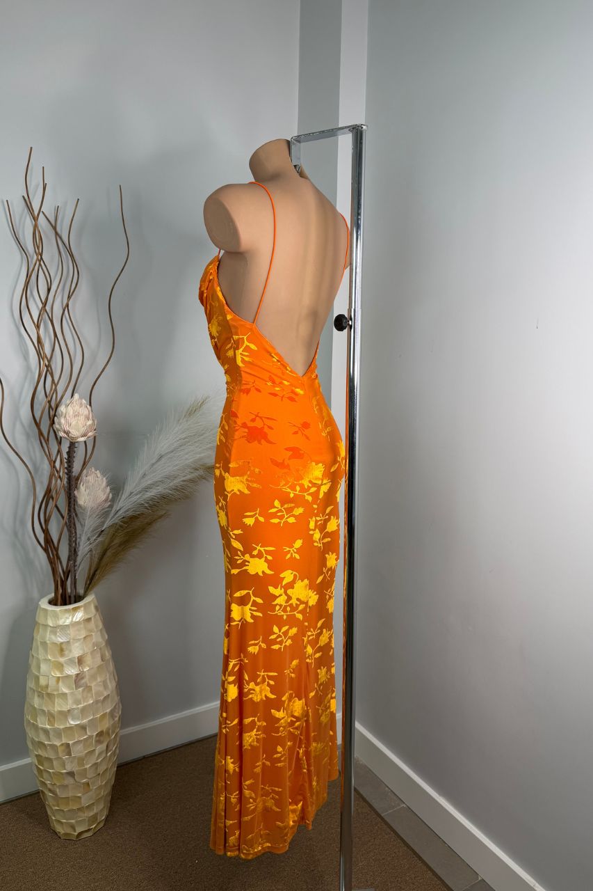 Vestido Largo Betania Naranja