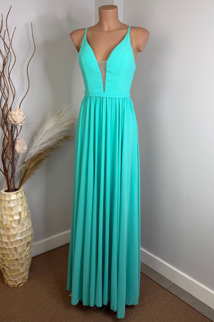 Vestido Largo Carolina turquesa