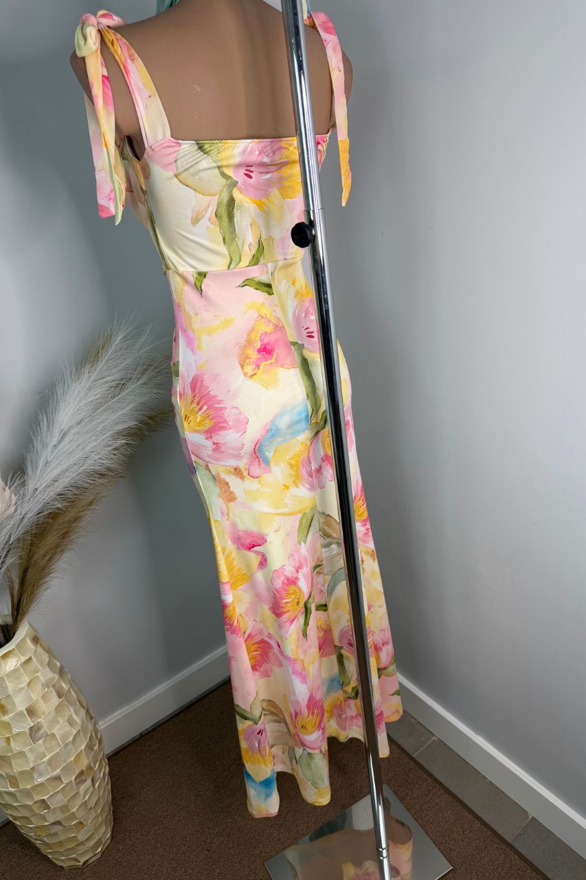 Vestido Largo Tamires estampado amarillo