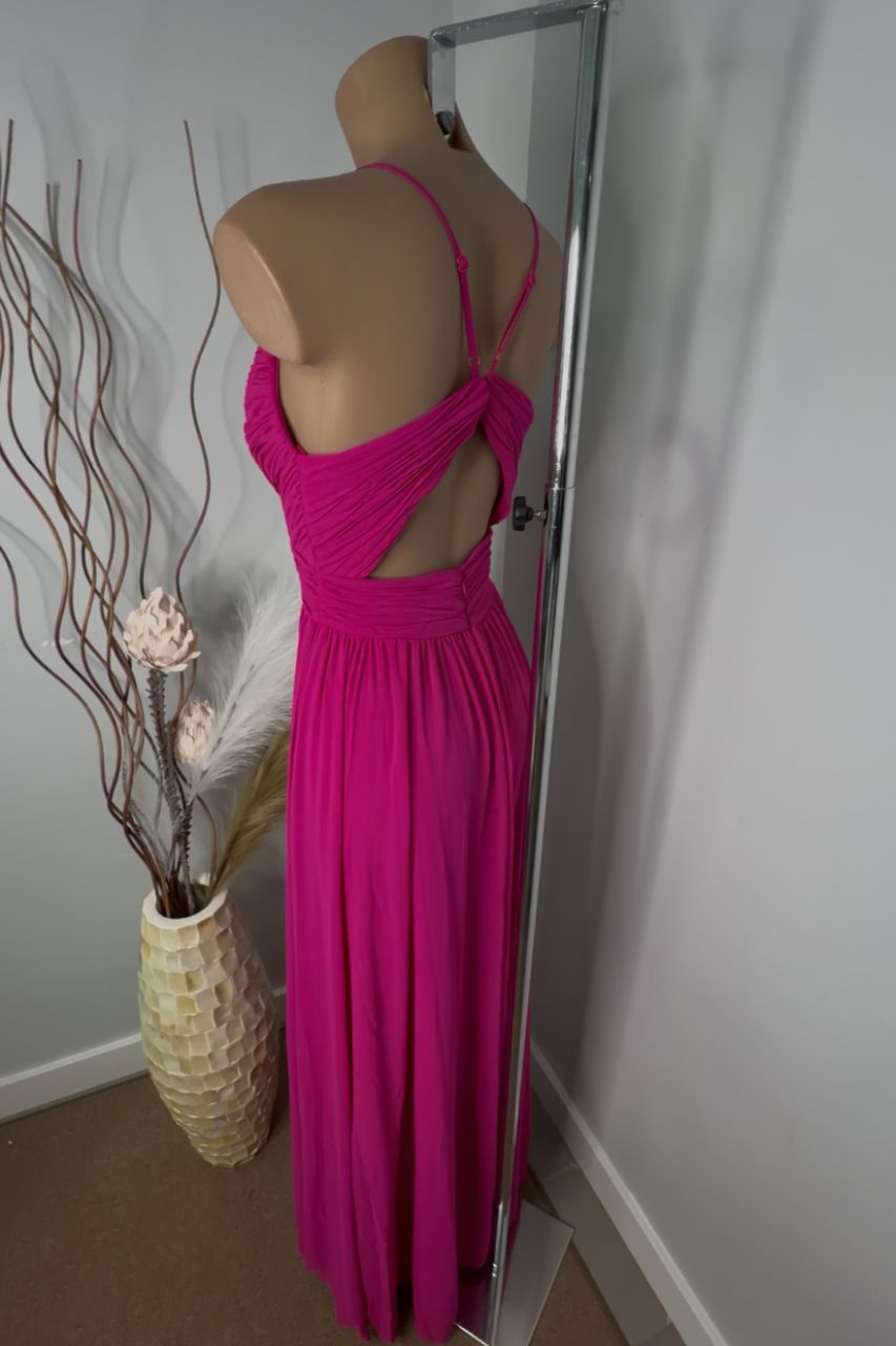Gisela Vestido Largo Fucsia