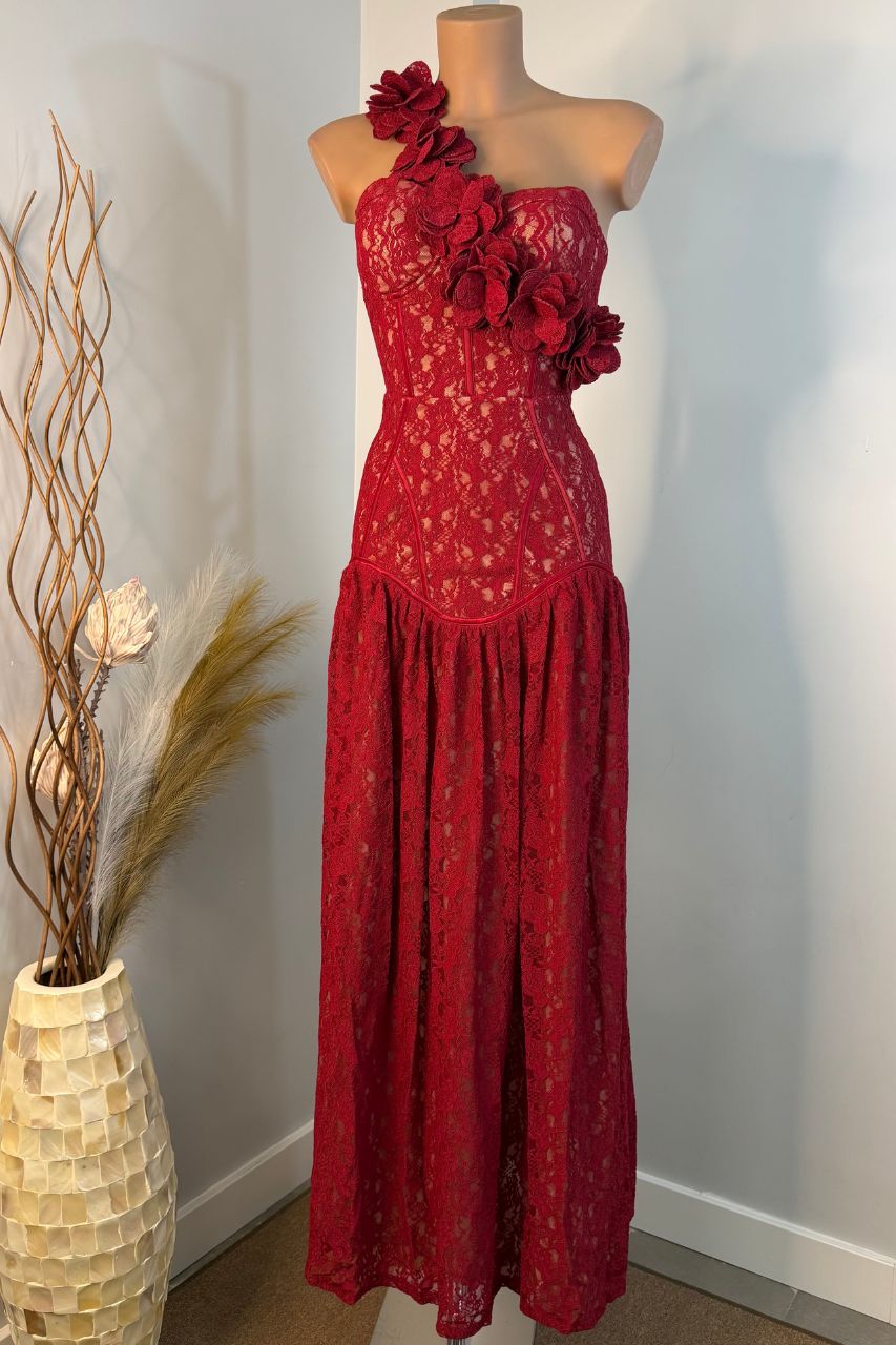 Tabitha Vestido Largo Rojo
