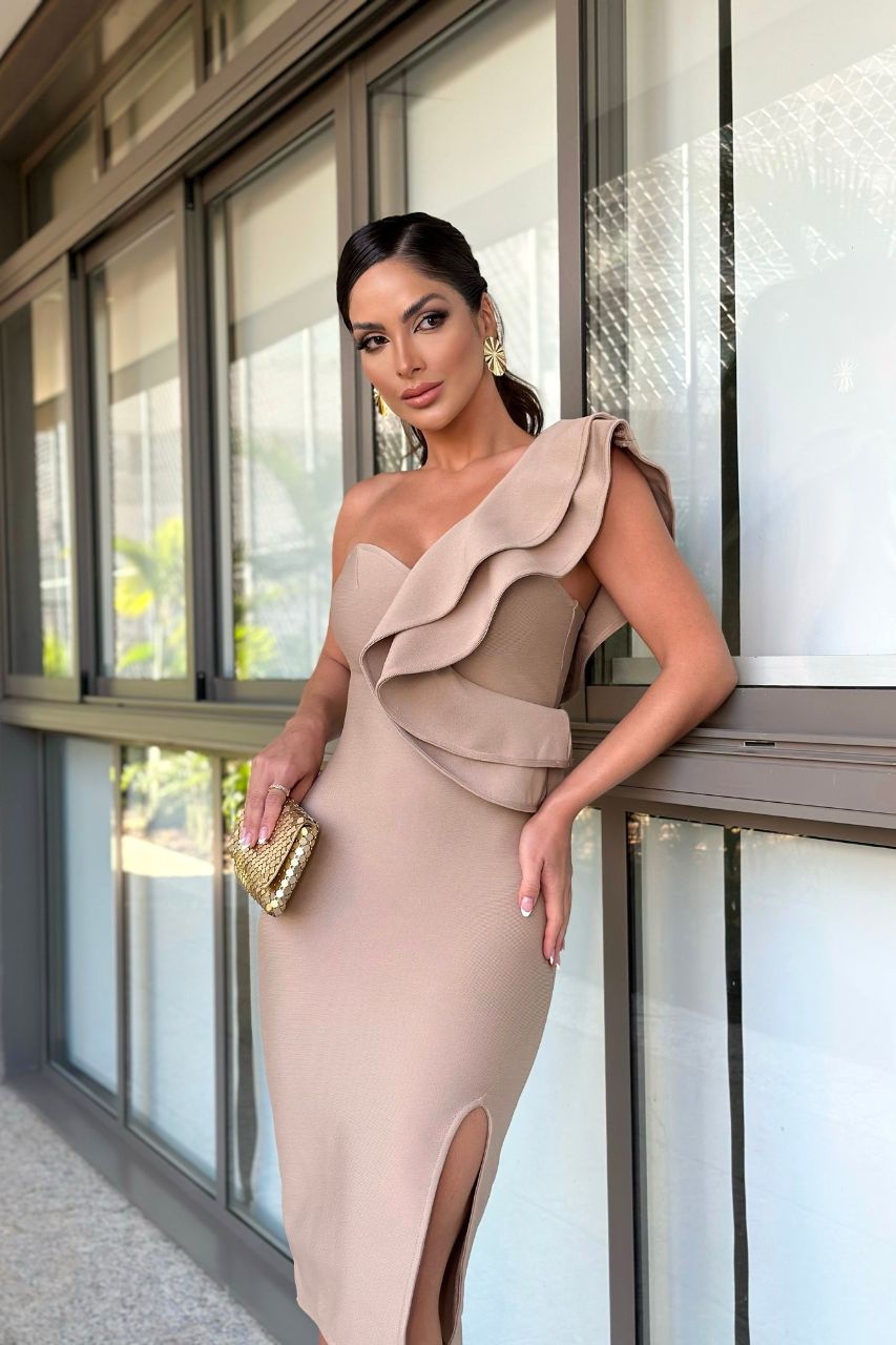 Vestido Bandage Maribel Beige