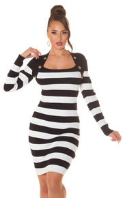 Vestido Brigitte  Punto de Rayas