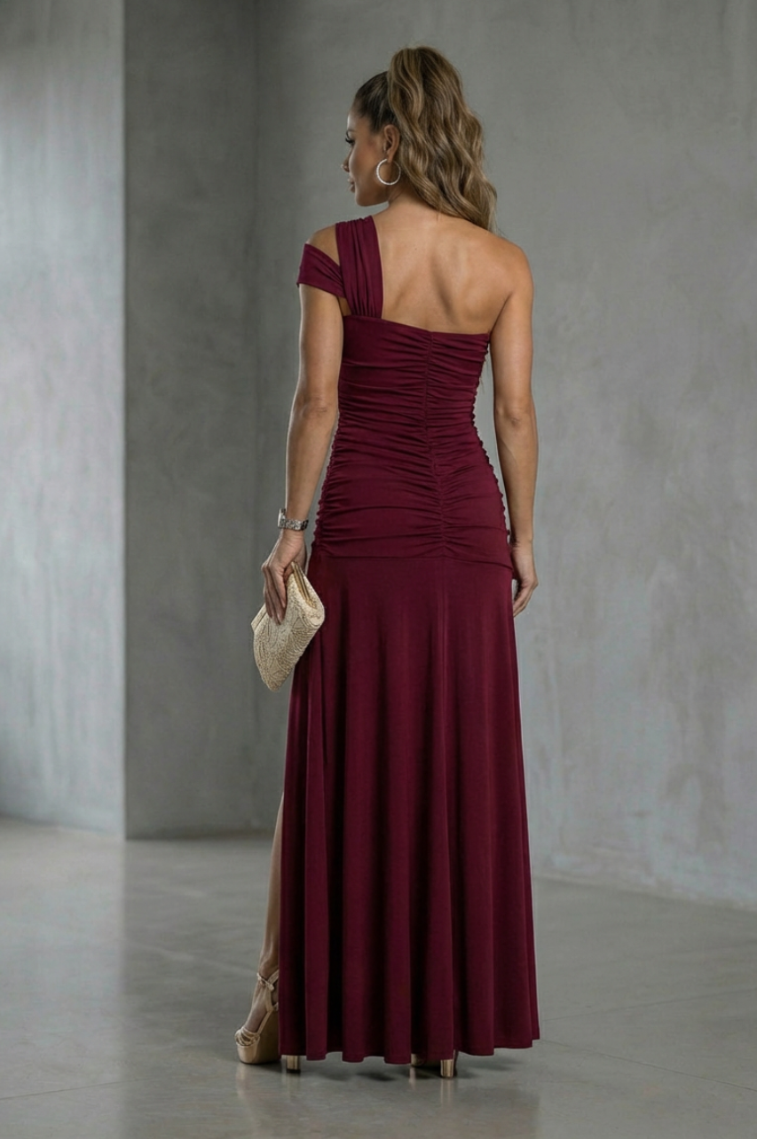 Vestido Mel Largo Vino