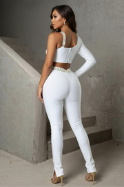 Cojunto Zania Bandage de Top y Pantalón largo