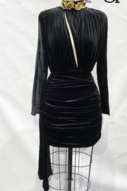 Vestido Carmelia de Terciopelo Negro