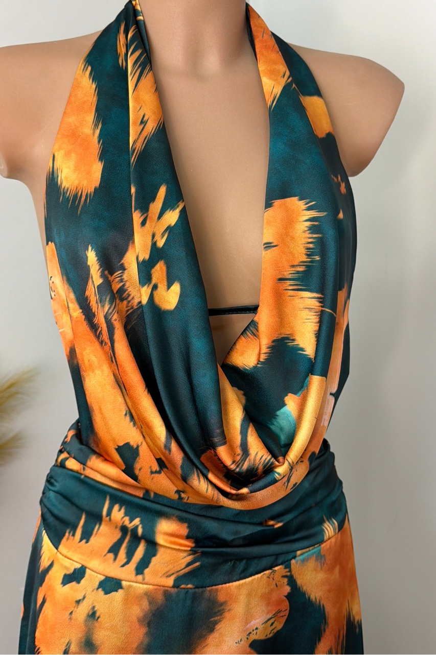 Vestido Largo Leticia estampado