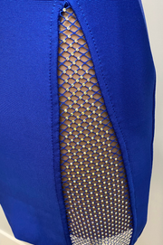 Vestido Bandage Mirta Azul Royal con transparencias