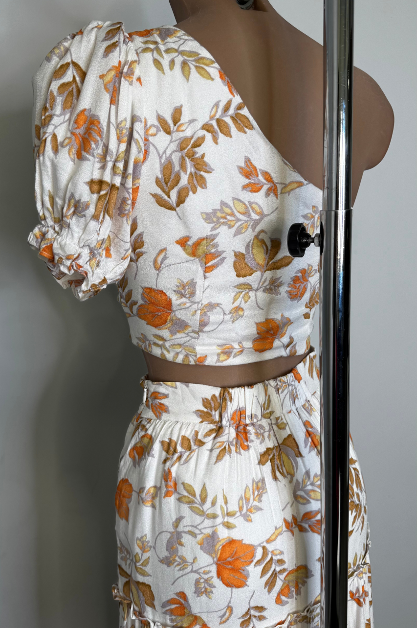 Conjunto Lívia Blanco de falda Larga y Top