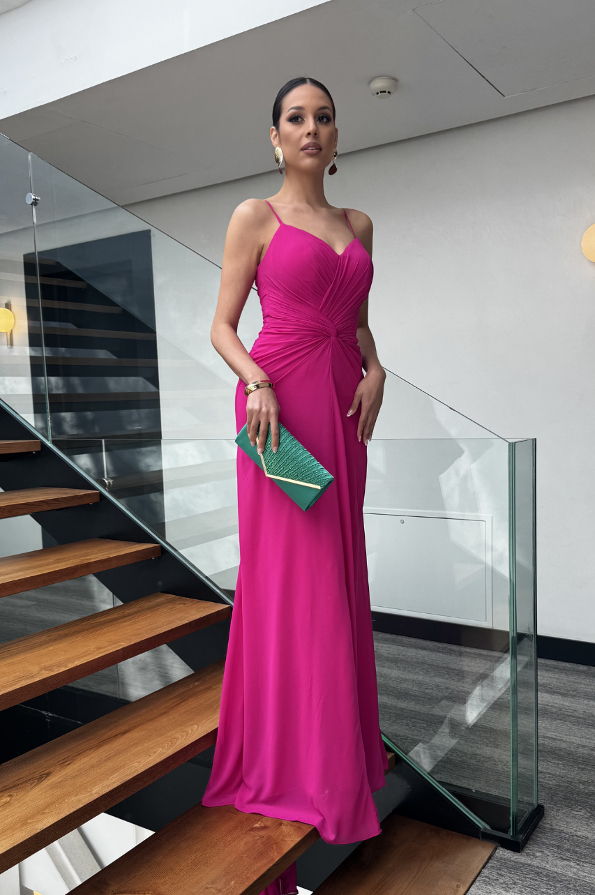 Vestido Largo Liara Fucsia
