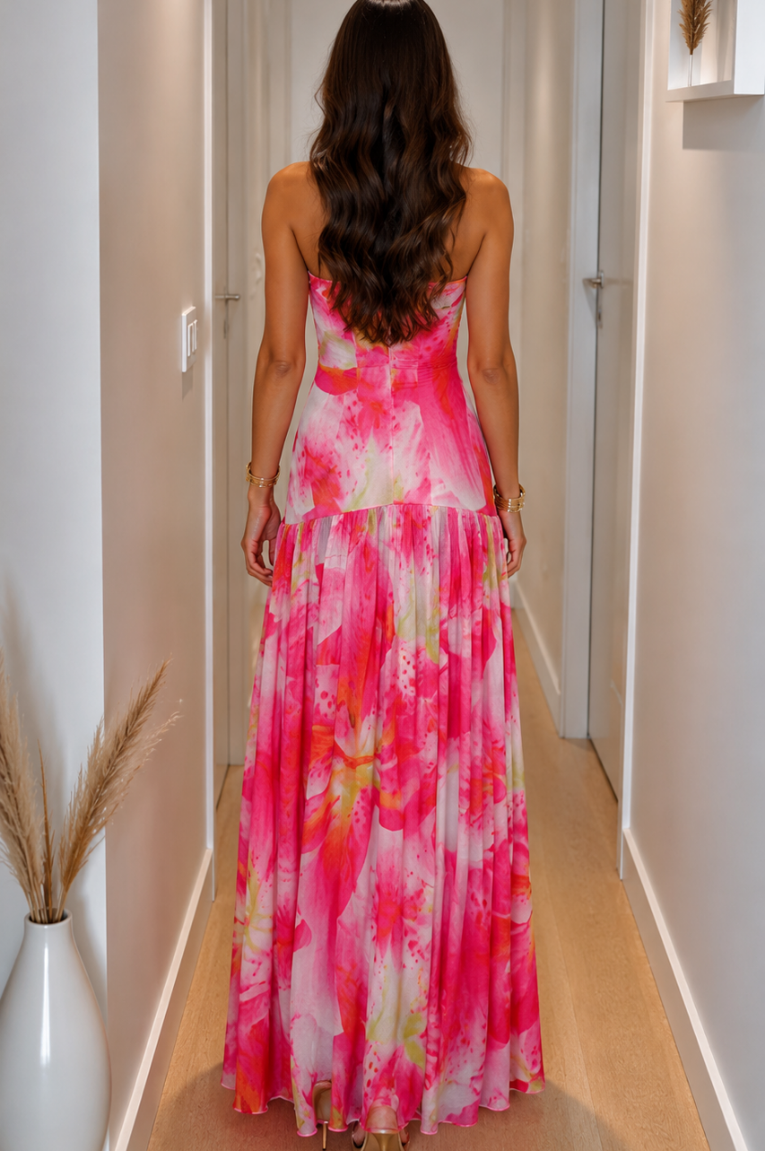 Vestido Largo Angeles Estampado