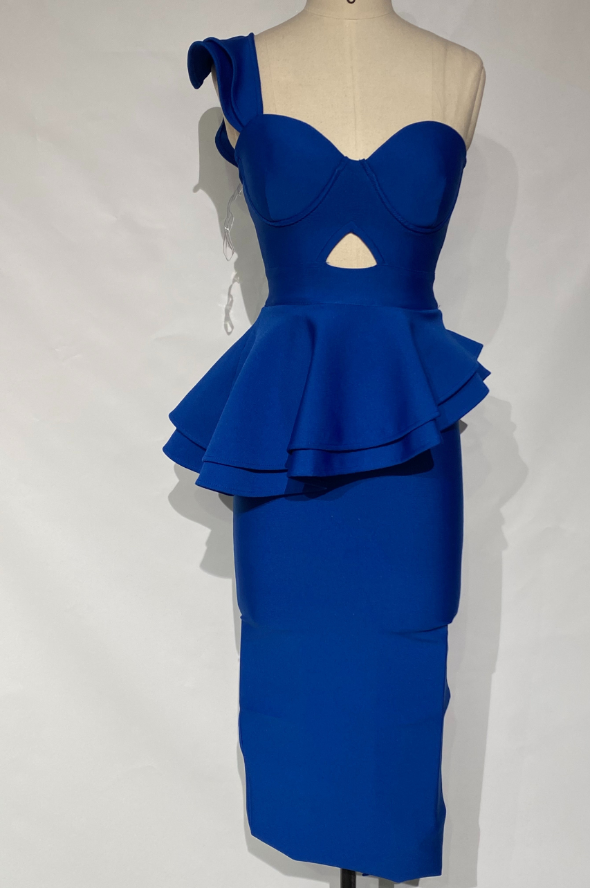 Vestido Bandage Safira Azul