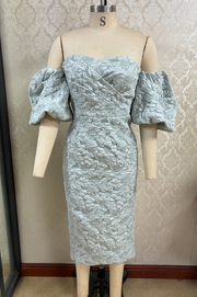 Caetana Vestido Midi de Fiesta Verde Menta