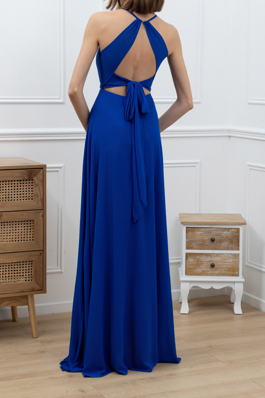 Vestido Largo Claudia Azul Royal
