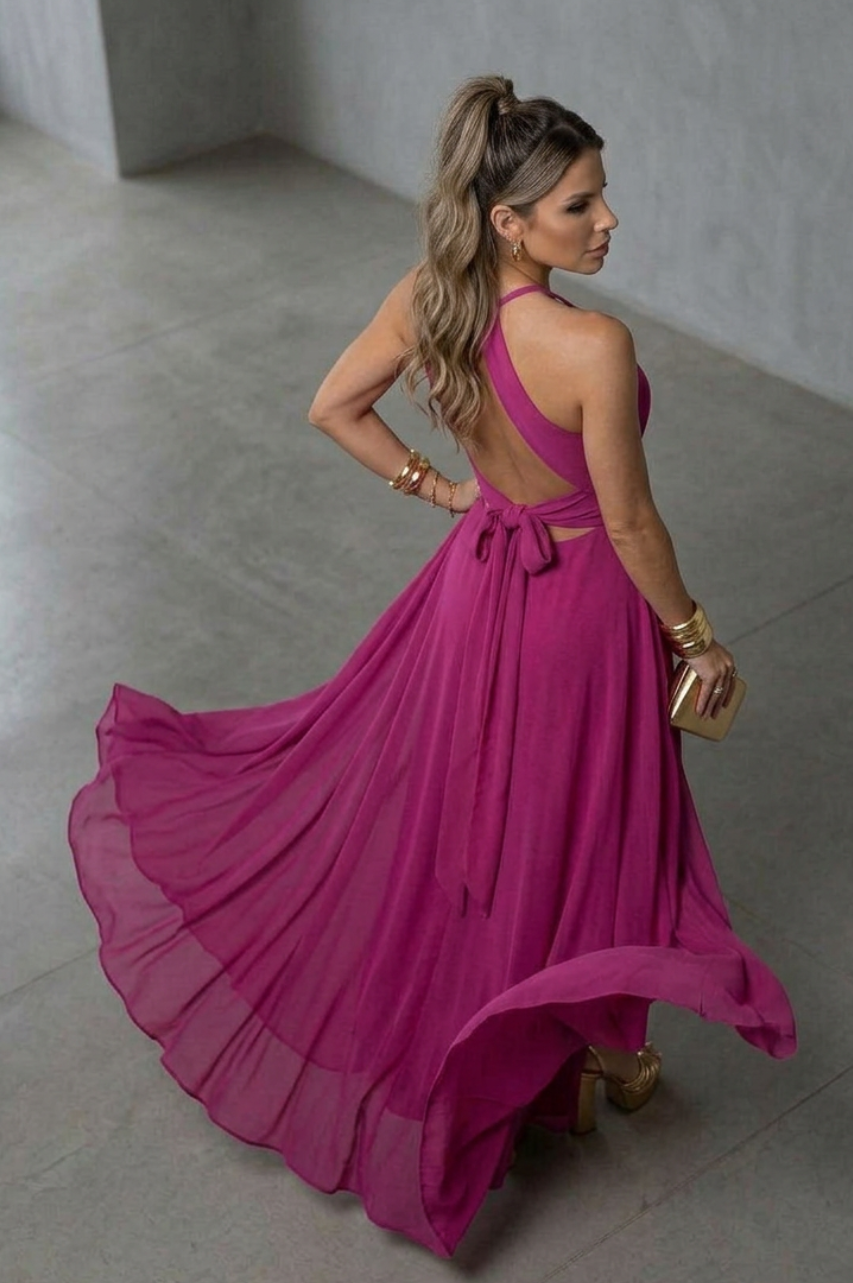Vestido Largo Claudia Buganvilla