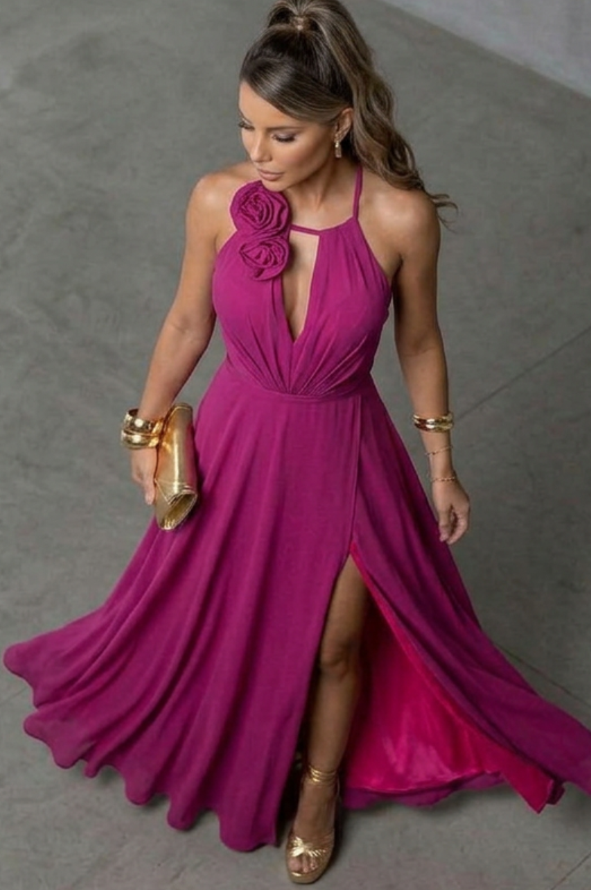 Vestido Largo Claudia Buganvilla